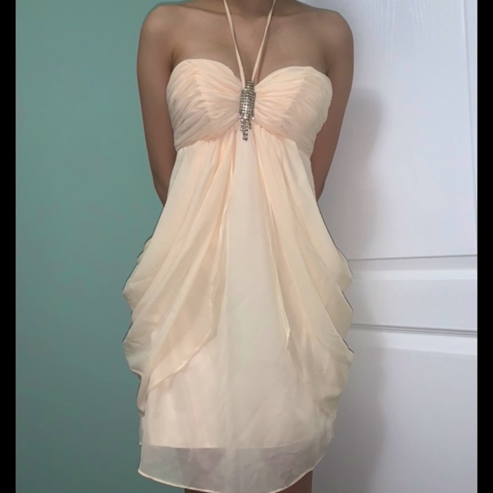 Elegant Strapless Prom Dress